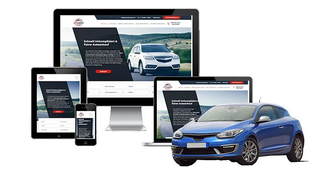 ankauf mobil Ankaufseite mobil – Autoankauf Leinefelde-Worbis mit rotem PKW